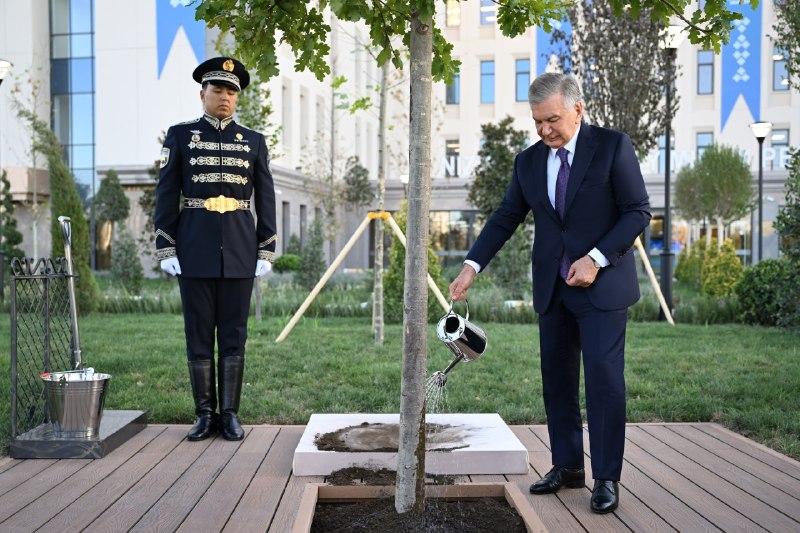 Oʻzbekiston Prezidenti Shavkat Mirziyoyev va Ozarbayjon Prezidenti Ilhom Aliyev Yangi Toshkentda Nizomiy nomidagi Oʻzbekiston Milliy pedagogika universitetining yangi kampusini ochish marosimida ishtirok etdilar.