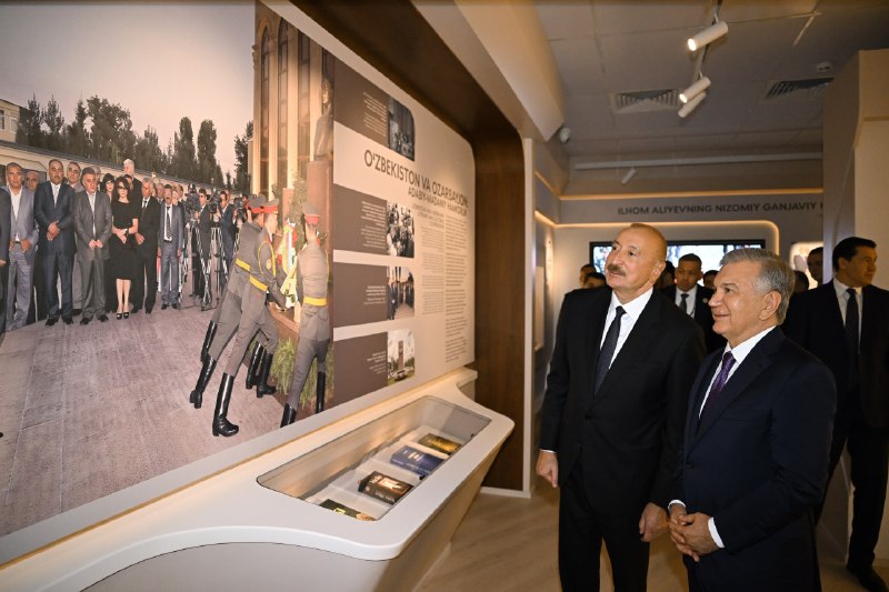 Oʻzbekiston Prezidenti Shavkat Mirziyoyev va Ozarbayjon Prezidenti Ilhom Aliyev Yangi Toshkentda Nizomiy nomidagi Oʻzbekiston Milliy pedagogika universitetining yangi kampusini ochish marosimida ishtirok etdilar.