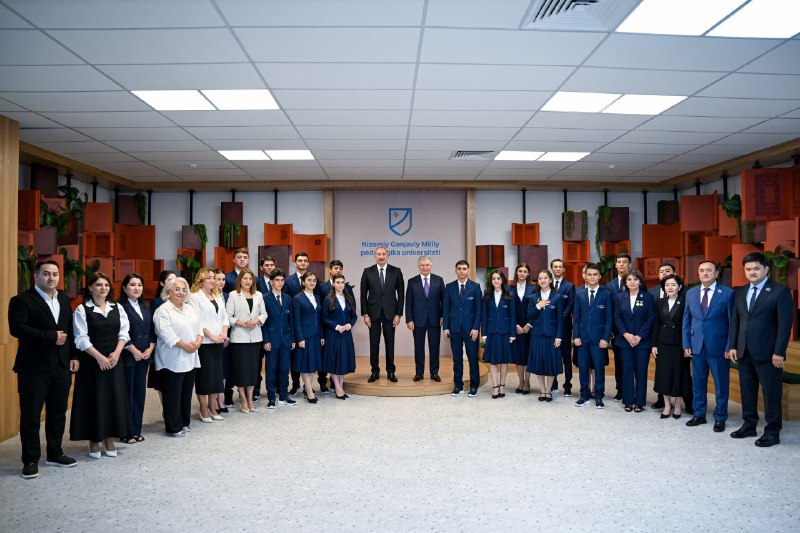 Oʻzbekiston Prezidenti Shavkat Mirziyoyev va Ozarbayjon Prezidenti Ilhom Aliyev Yangi Toshkentda Nizomiy nomidagi Oʻzbekiston Milliy pedagogika universitetining yangi kampusini ochish marosimida ishtirok etdilar.