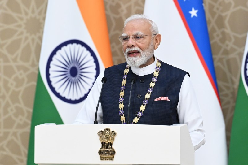 Koʻksaroy qarorgohida Hindiston Respublikasi Bosh vaziri Narendra Modiga Oʻzbekiston Respublikasining “Oliy Darajali Doʻstlik” ordenini topshirish marosimi boʻlib oʻtdi.